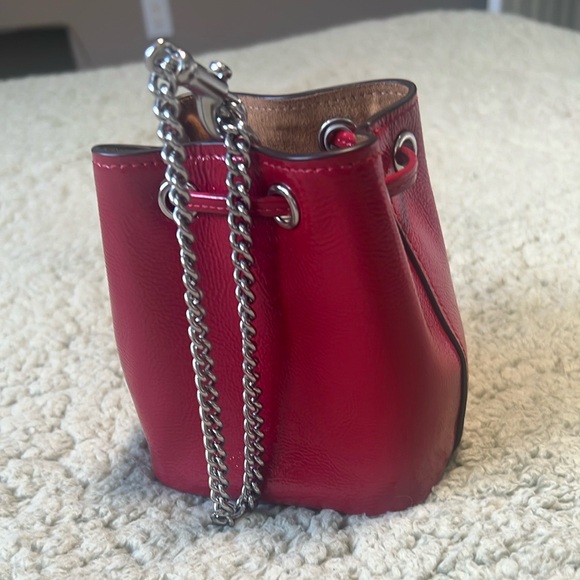 Coach Red Mini Bucket Wristlet - Picture 2 of 5